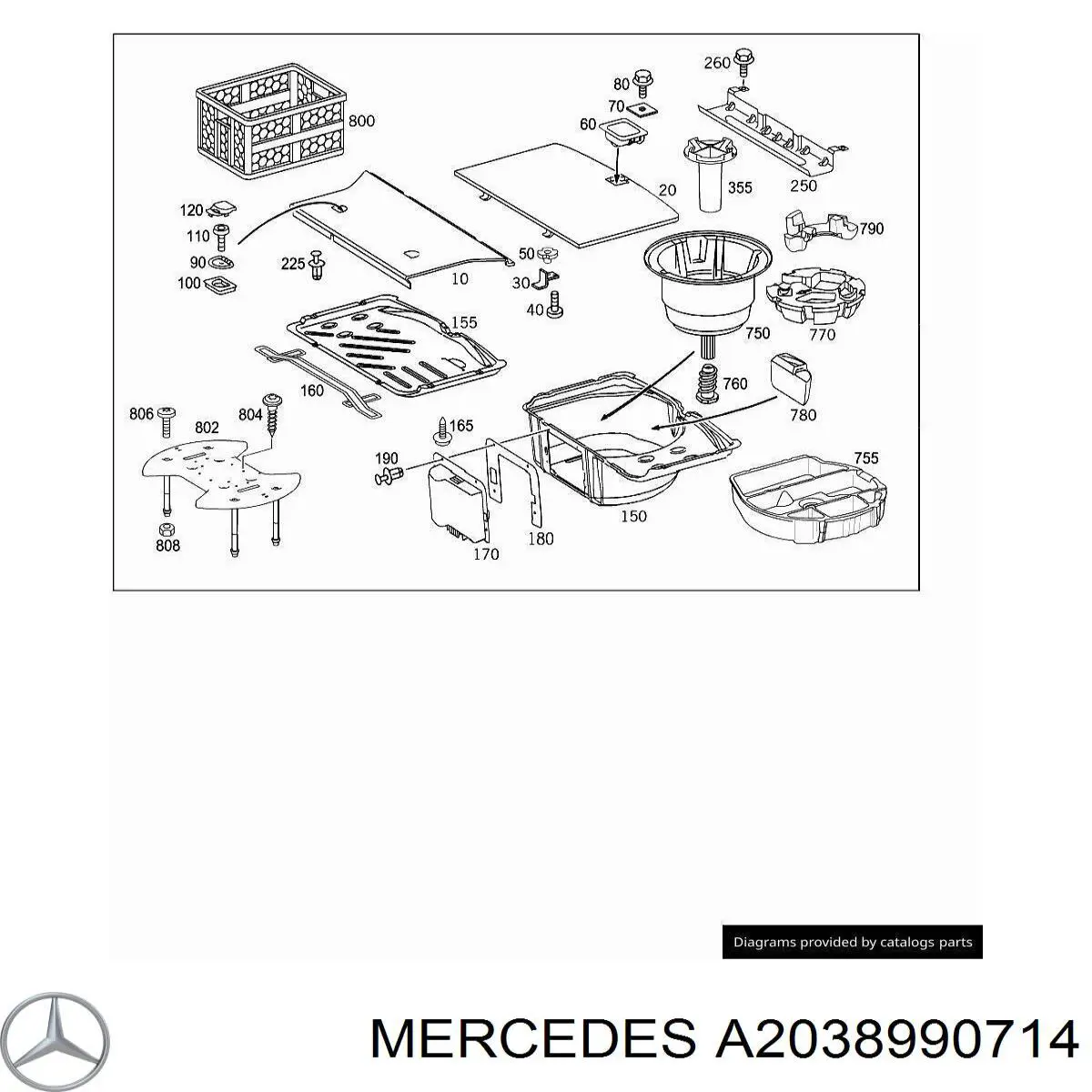 Купить A2038990714 Mercedes 