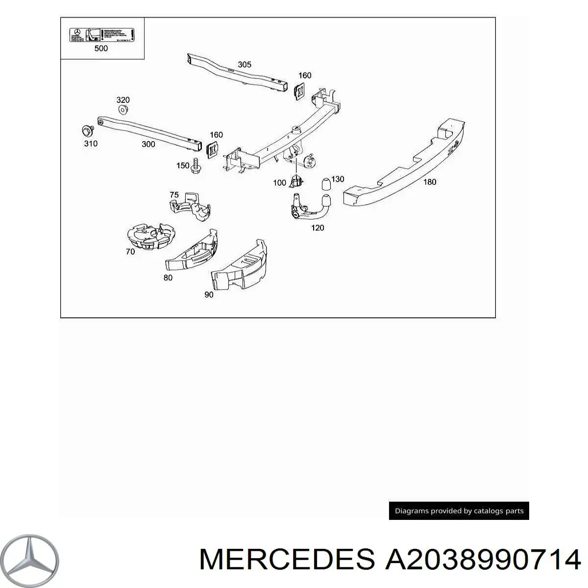  Mercedes A2038990714 цена, от 12.67 USD