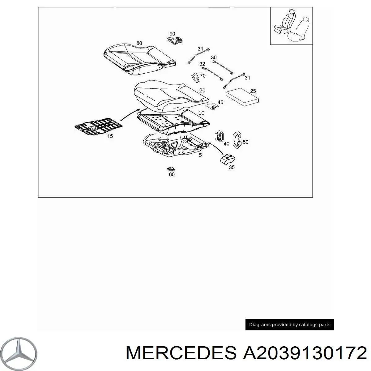  Mercedes A2039130172 цена, от 56.51 USD