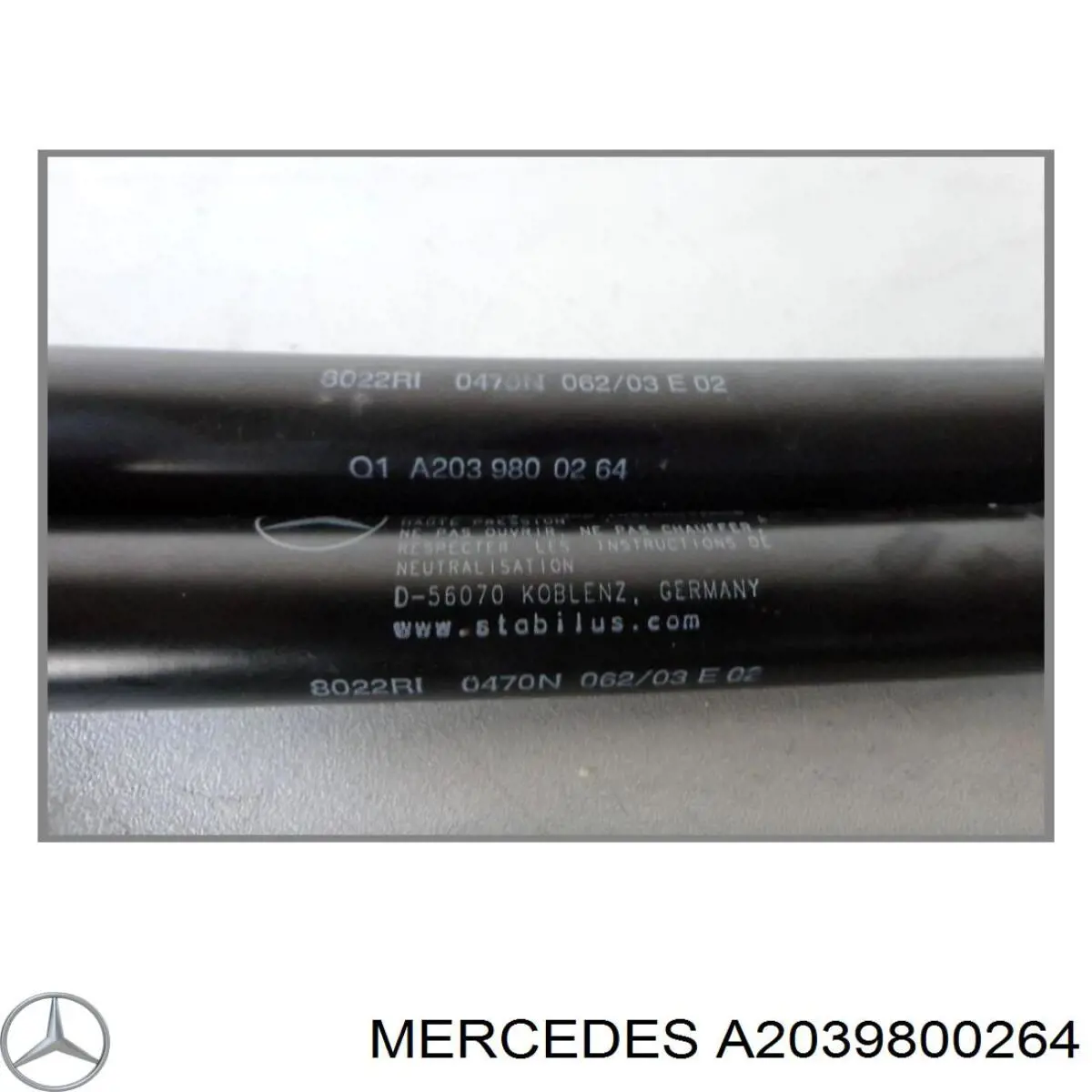 Амортизатор задней двери Mercedes A2039800264 цена, от 285.10 USD