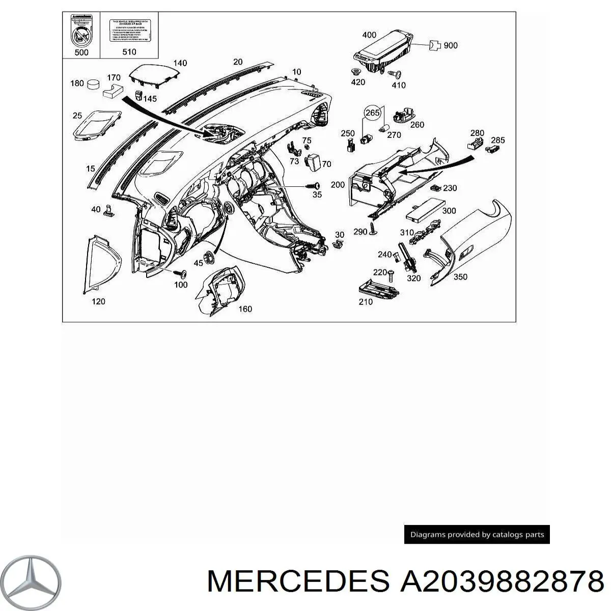 Купить A2039882878 Mercedes Хомут глушителя