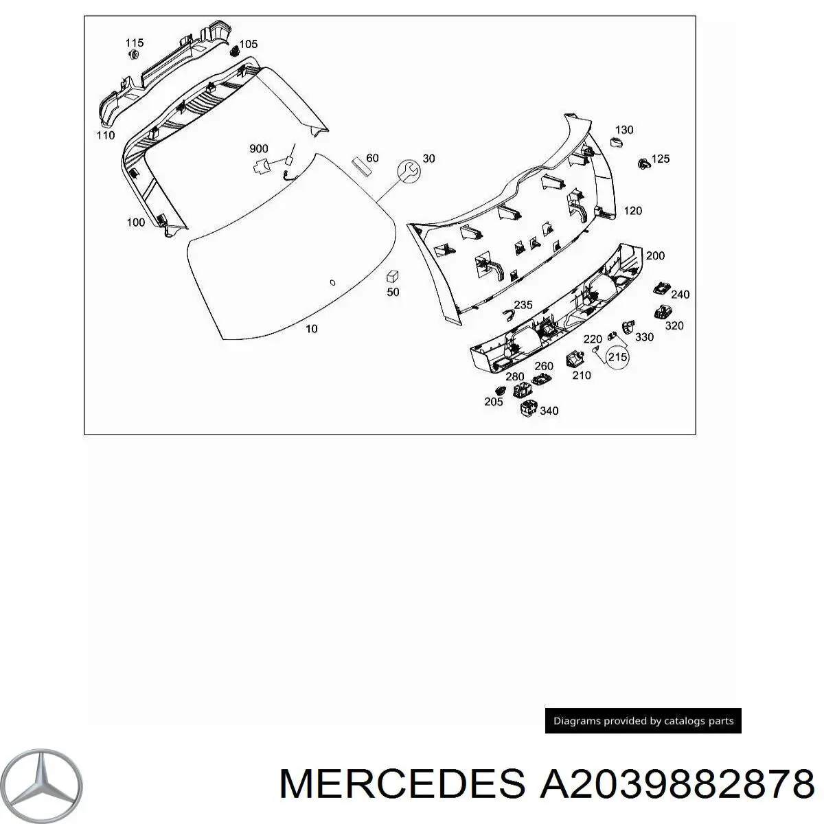 Хомут глушителя A2039882878 Mercedes