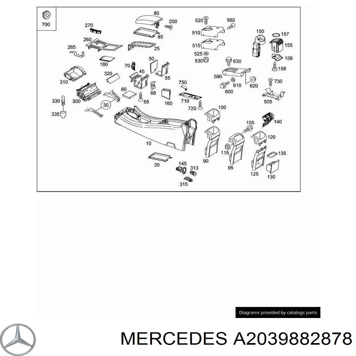 Хомут выхлопной системы Mercedes A2039882878