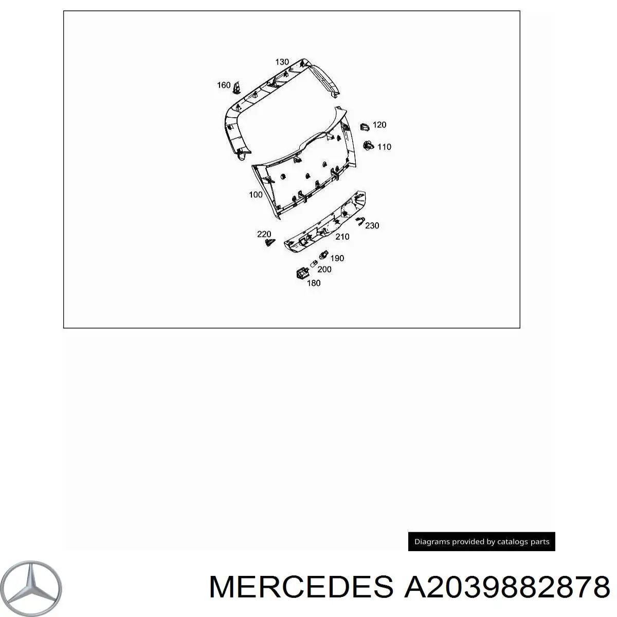 A2039882878 Mercedes Хомут глушителя задний