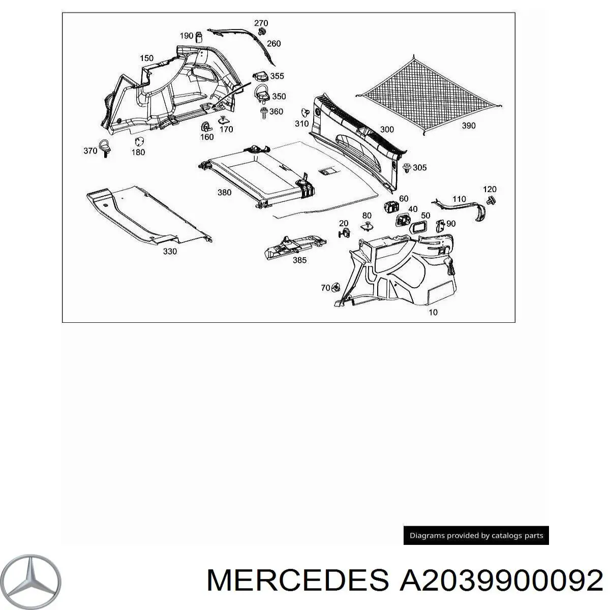  Mercedes A2039900092 цена, от 2.49 USD