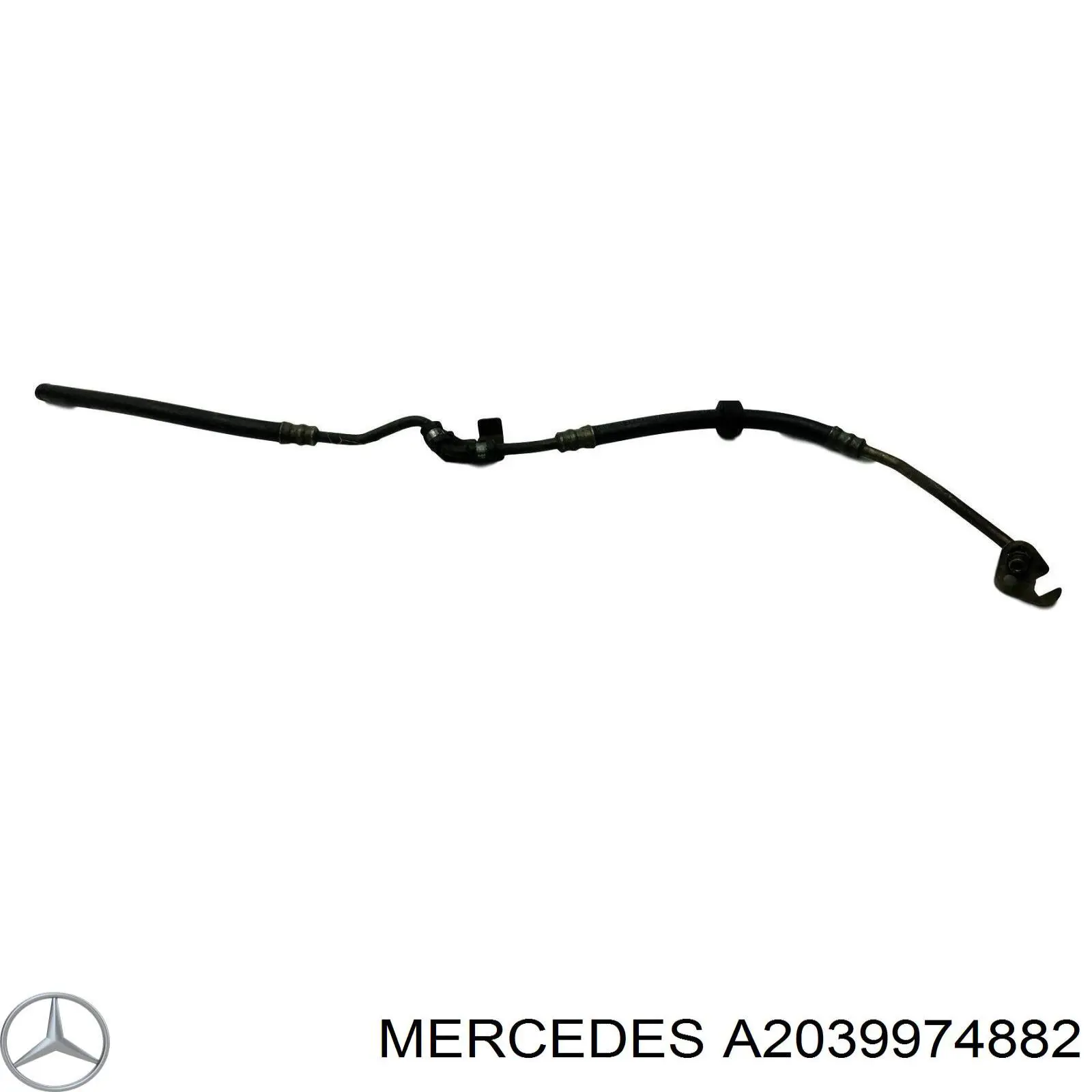 Шланг ГУР от рейки к радиатору A2039976782 Mercedes