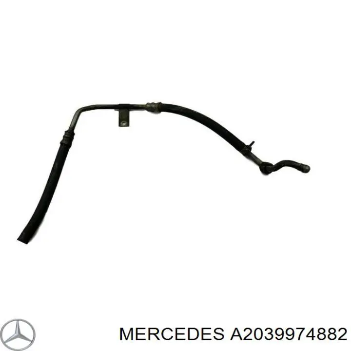 Купить A203997678264 Mercedes Шланг ГУР от рейки к радиатору