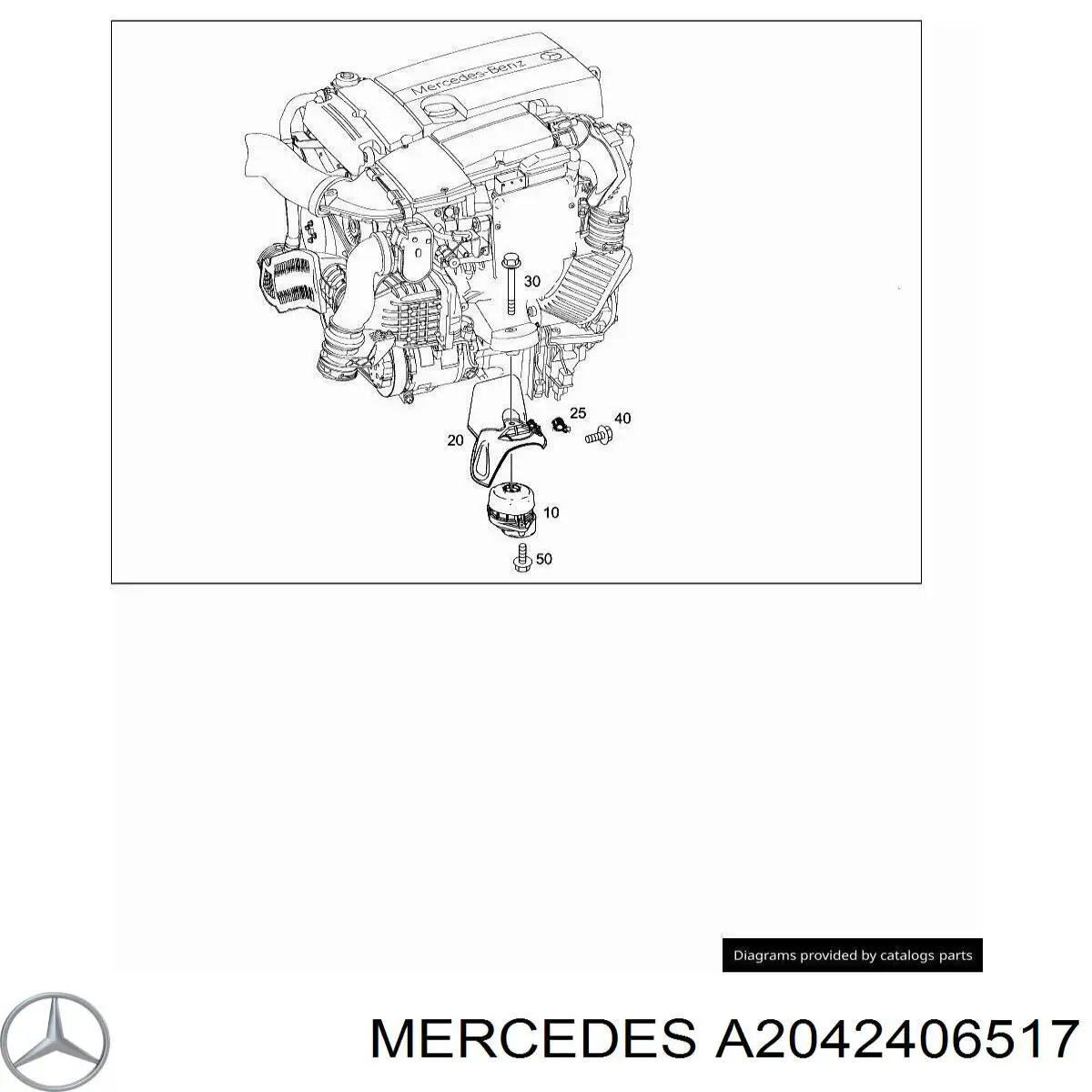 A2042406517 Mercedes подушка (опора двигателя левая/правая)