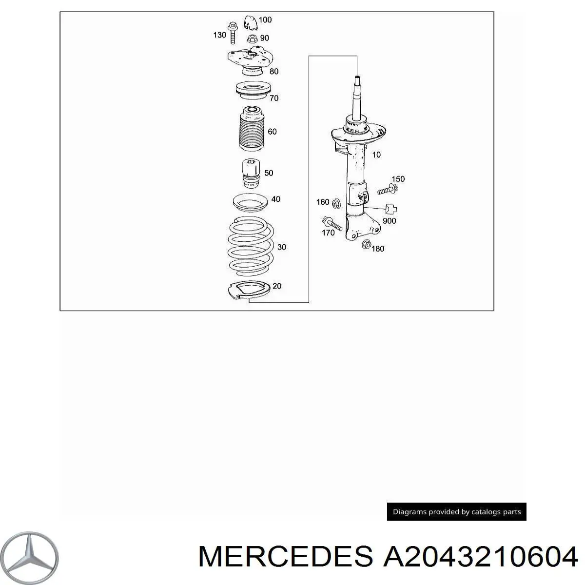 Передняя пружина A2043210604 Mercedes