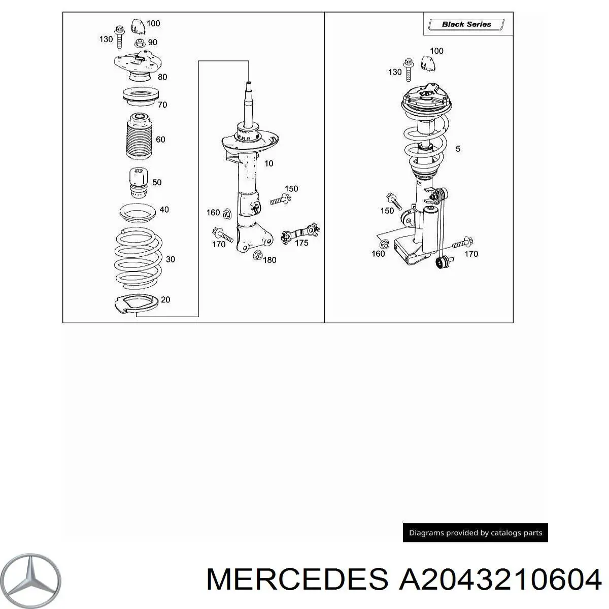 Купить A2043210604 Mercedes Винтовая пружина подвеска