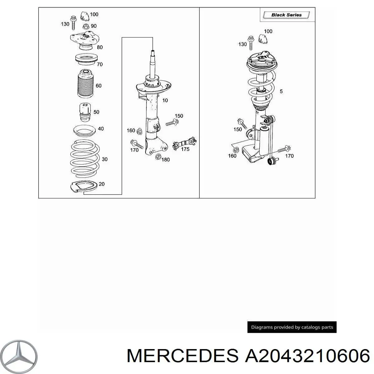 Буфер (отбойник) амортизатора переднего 2043210606 Mercedes