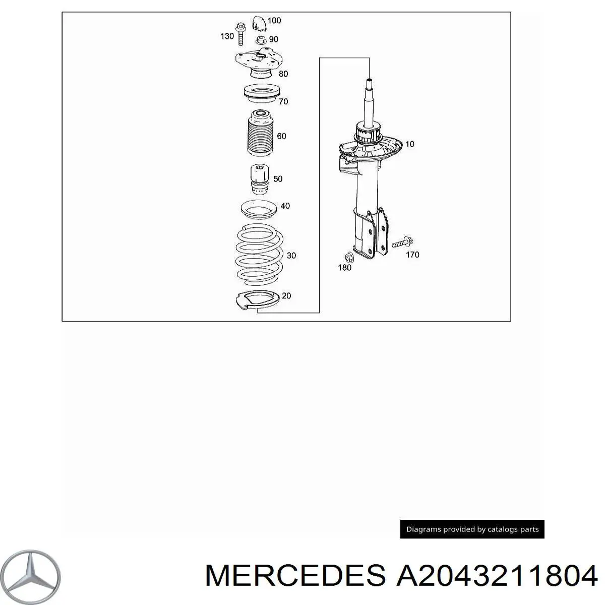 Передняя пружина A2043211804 Mercedes