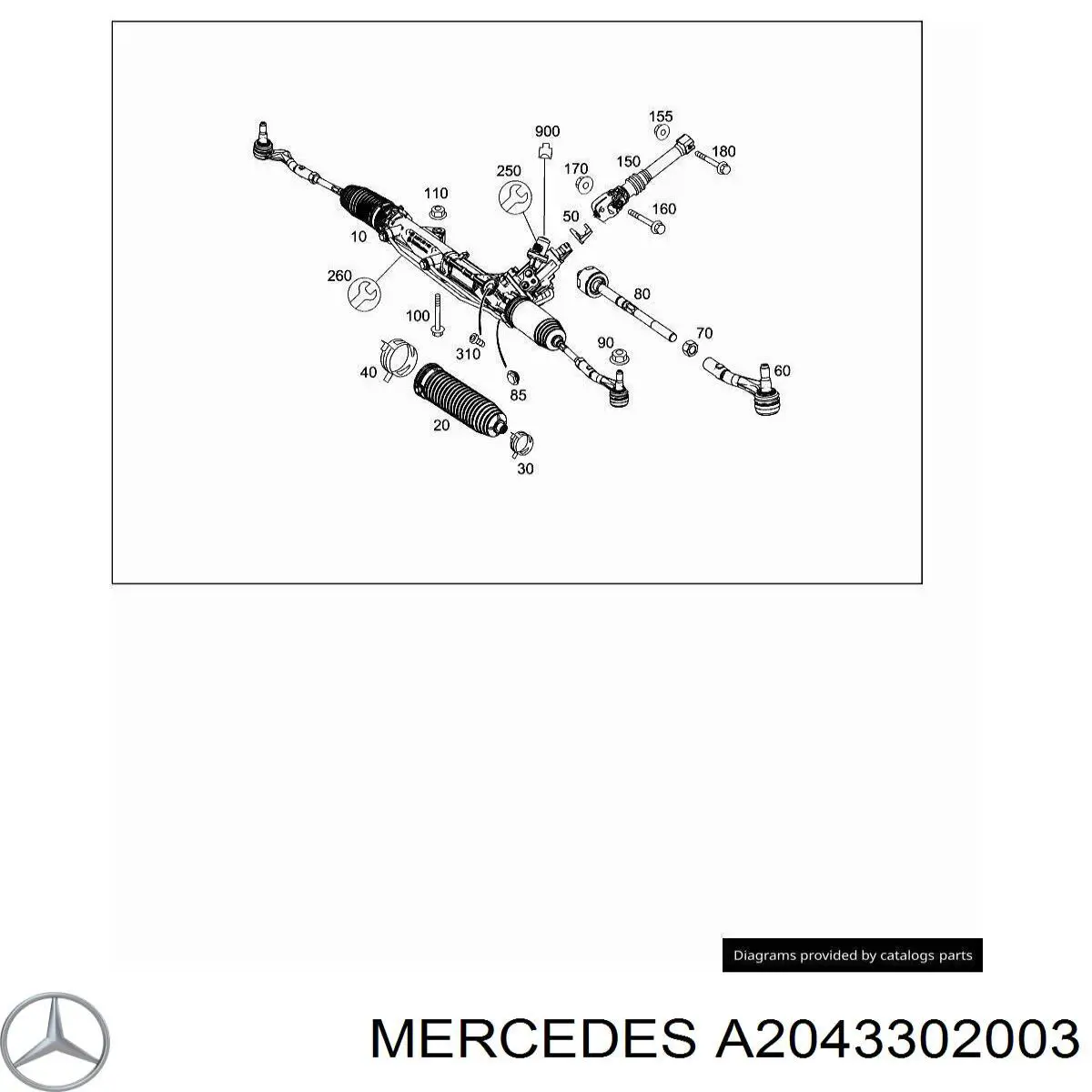 Рулевой наконечник A2043302003 Mercedes