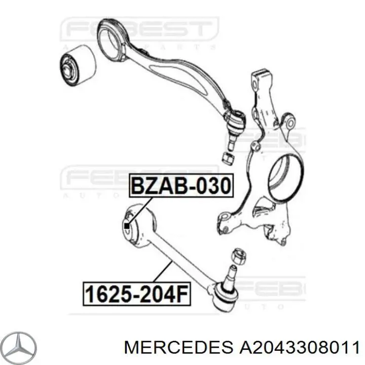 Рычаг передней подвески нижний левый/правый A2043308011 Mercedes