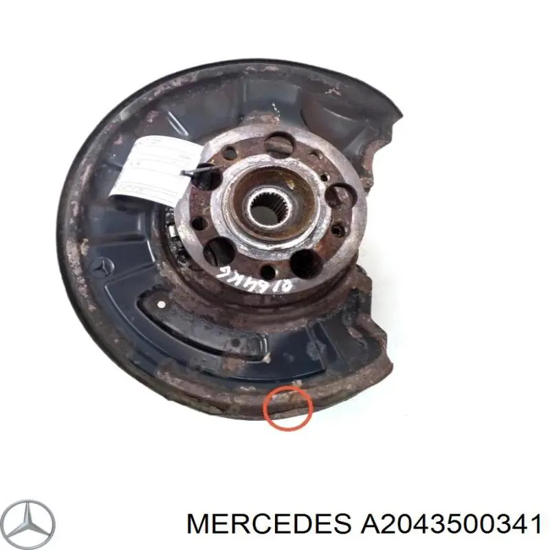 Купить 2043500341 Mercedes Цапфа (поворотный кулак) задний левый