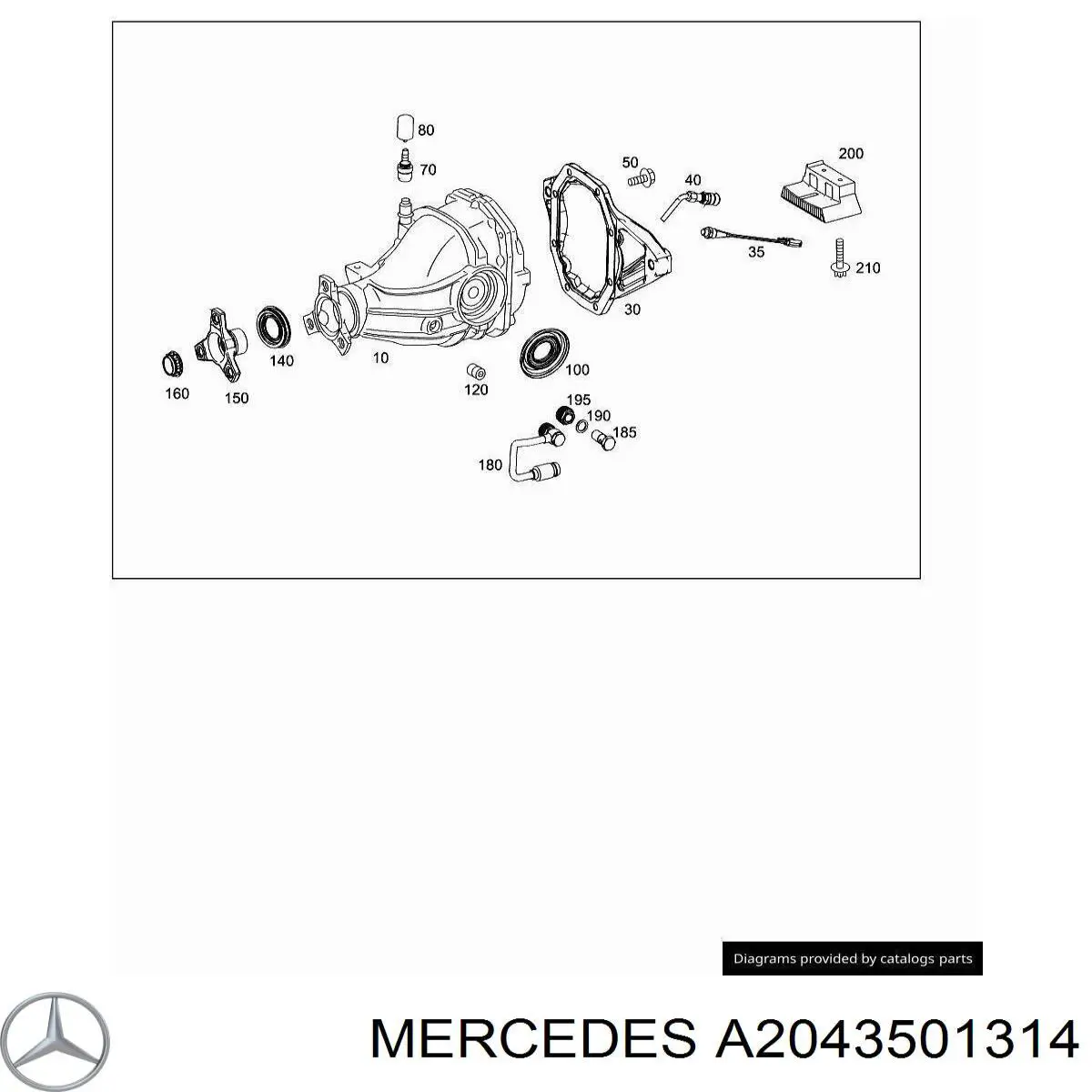 Редуктор задний Mercedes 2043501314 цена, от 158.37 USD