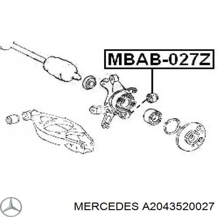 Сайлентблок задней подвески Mercedes A2043520027