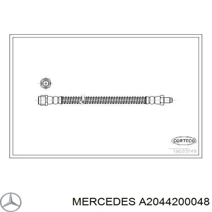 Купить A2044200048 Mercedes Задний тормозной шланг