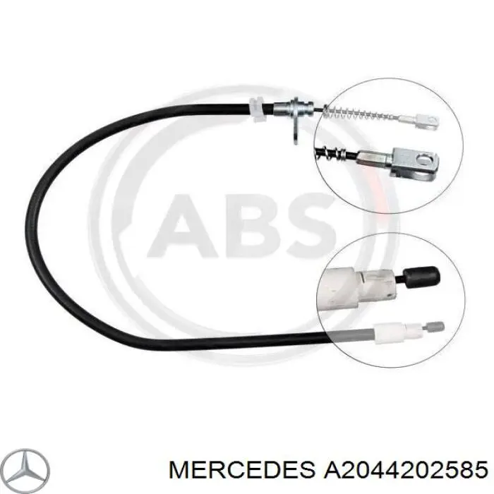 A2044202585 Mercedes трос ручного тормоза задний правый/левый