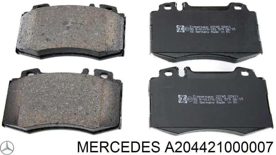 A204421000007 Mercedes диск тормозной передний