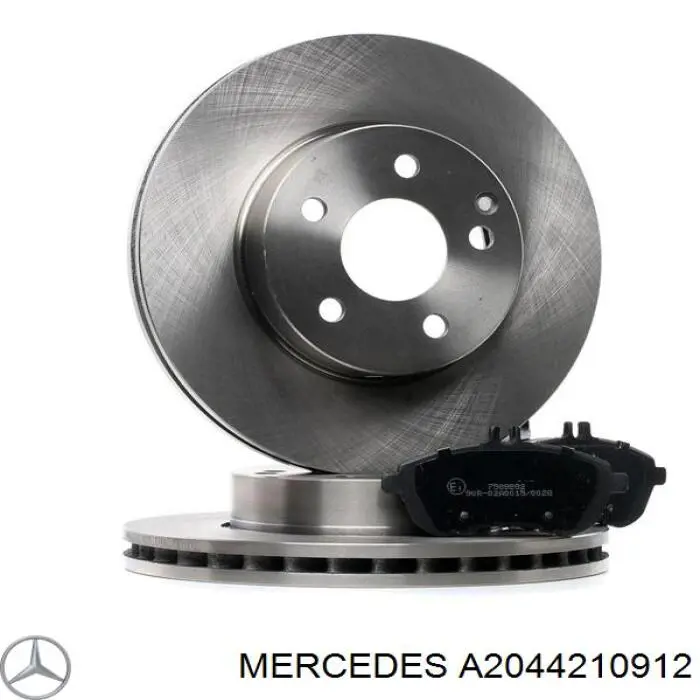 A2044210912 Mercedes диск тормозной передний