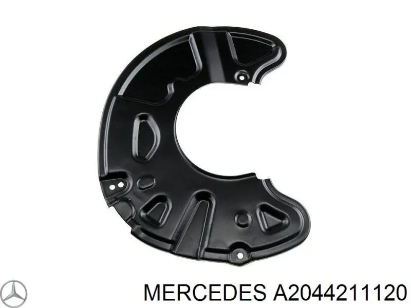 A2044211120 Mercedes proteção do freio de disco dianteiro esquerdo