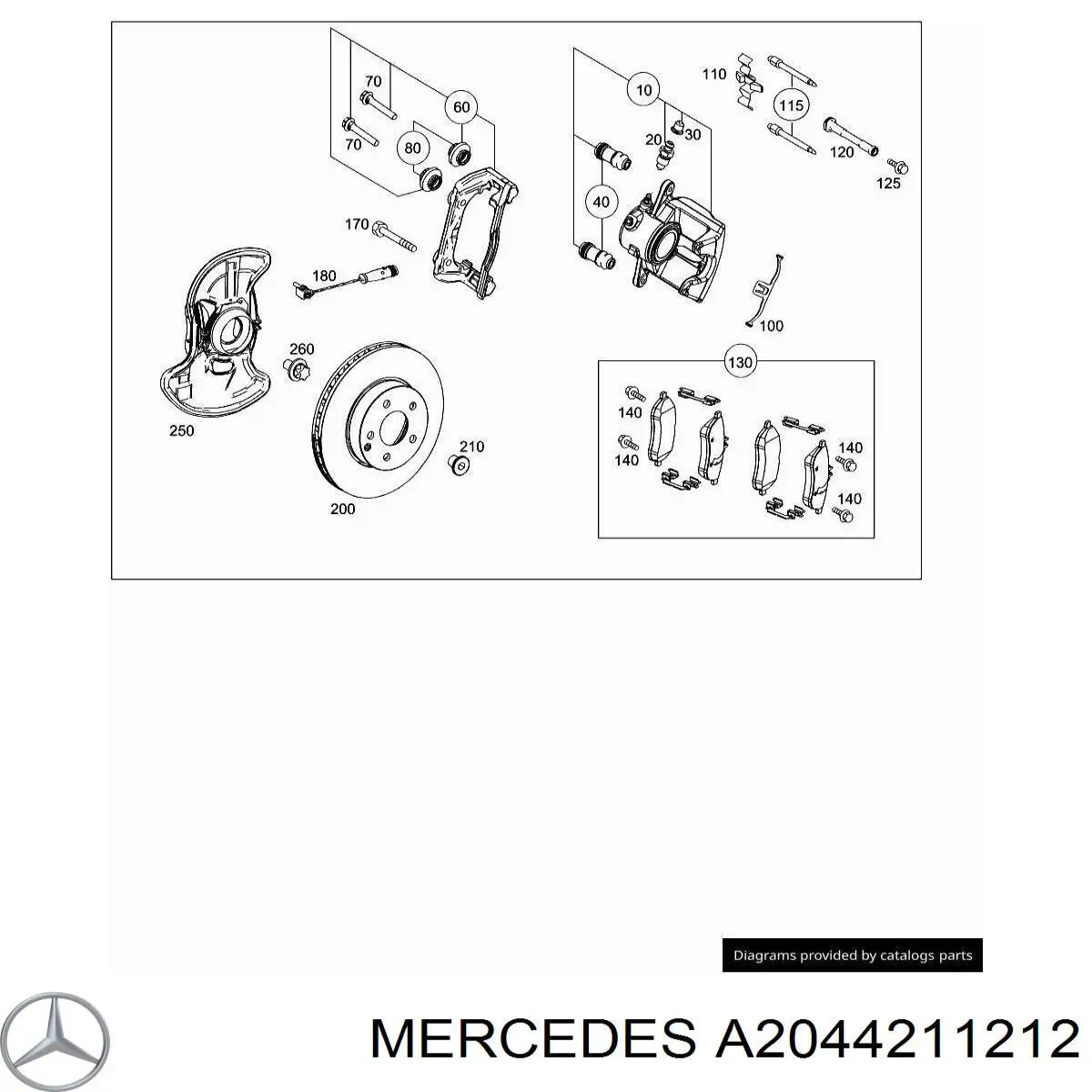 Купить A2044211212 Mercedes Ротор тормозной