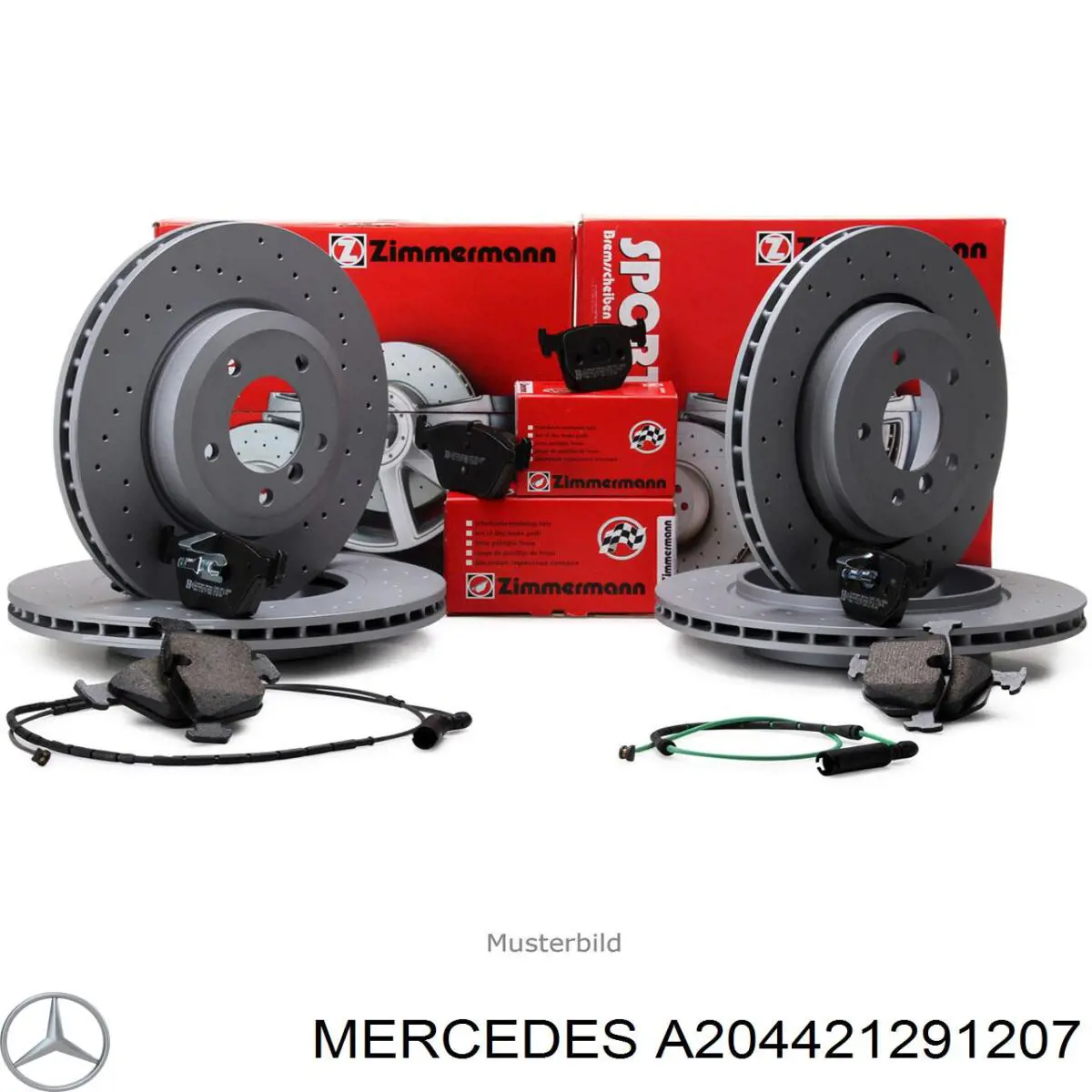 A204421291207 Mercedes диск тормозной передний