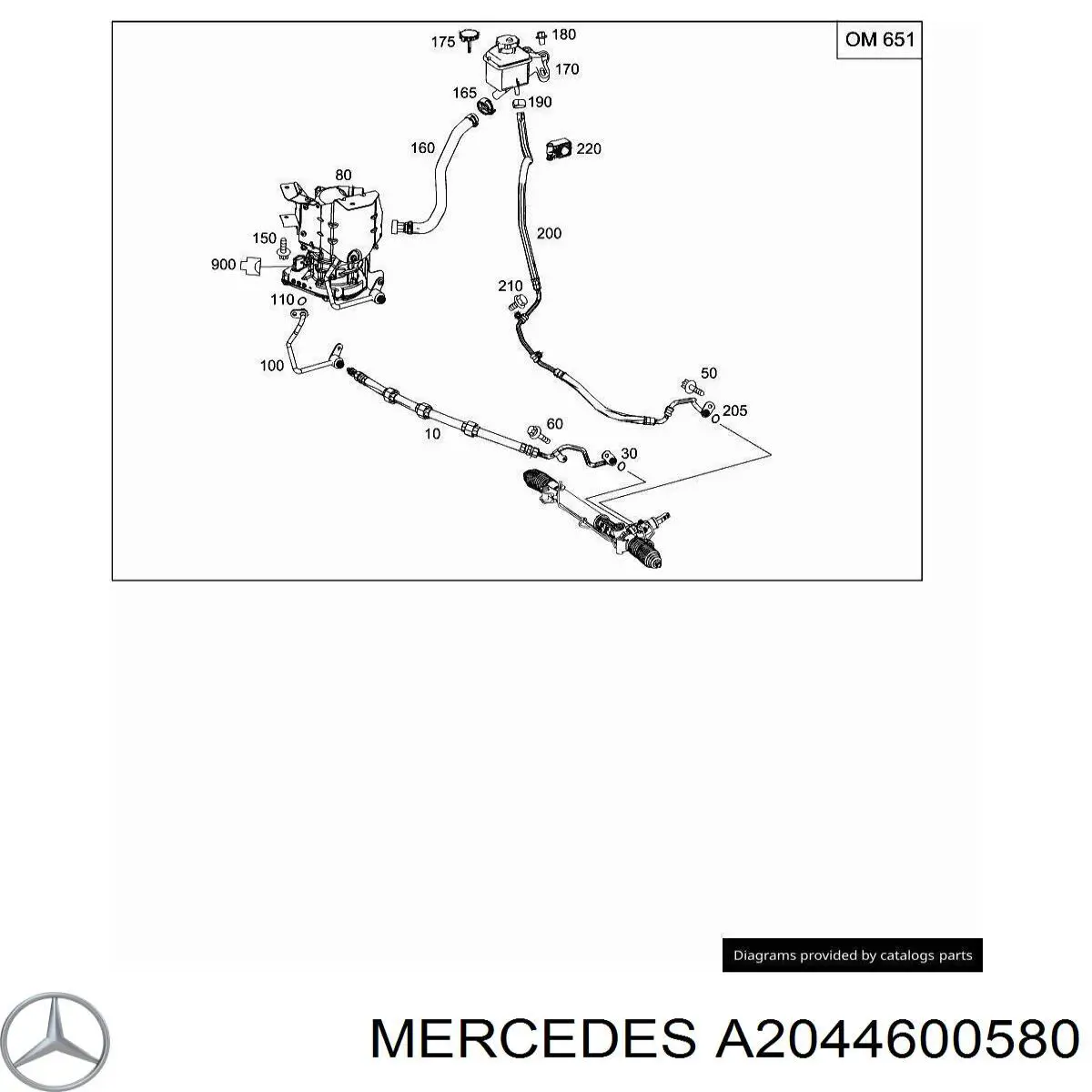 A2044600680 Mercedes bomba da direção hidrâulica assistida
