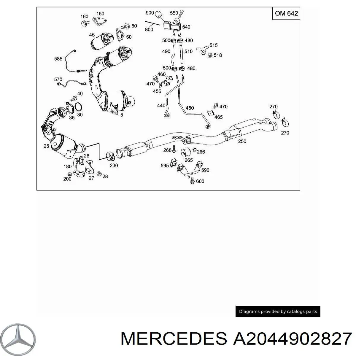  Mercedes A2044902827 цена, от 37.78 USD
