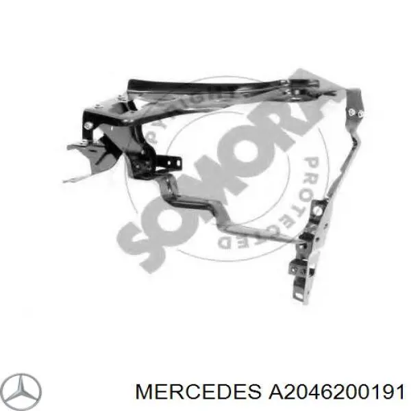 A2046200191 Mercedes суппорт радиатора левый (монтажная панель крепления фар)