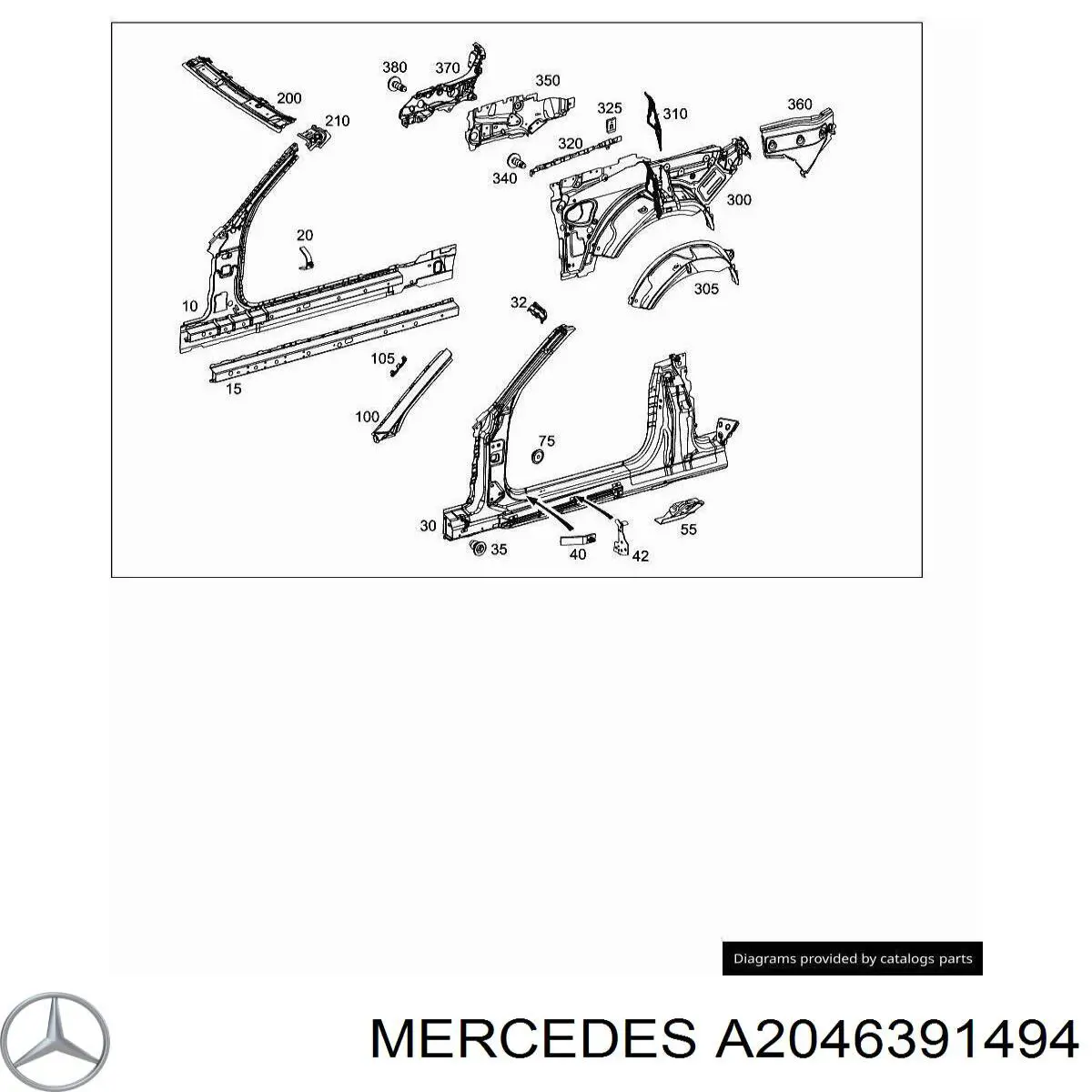  Mercedes A2046391494 цена, от 2.53 USD