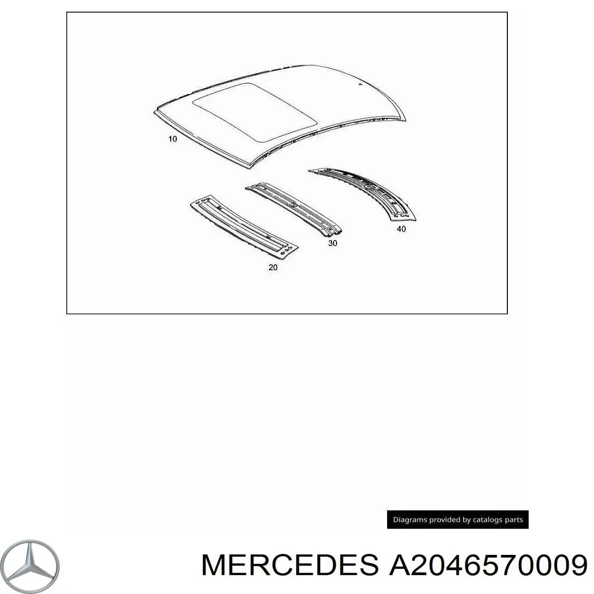 A2046570009 Mercedes крыша