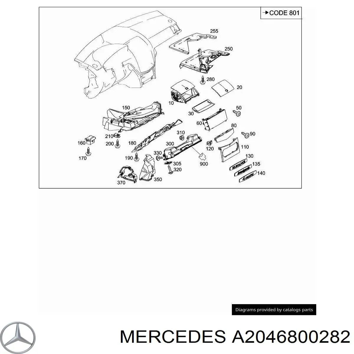 Купить A2046800282 Mercedes 