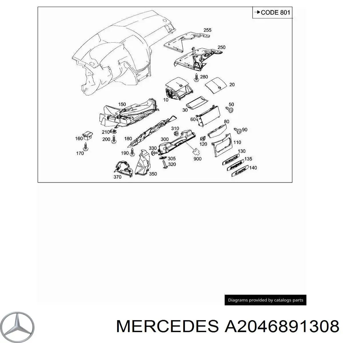 Купить A2046891308 Mercedes 