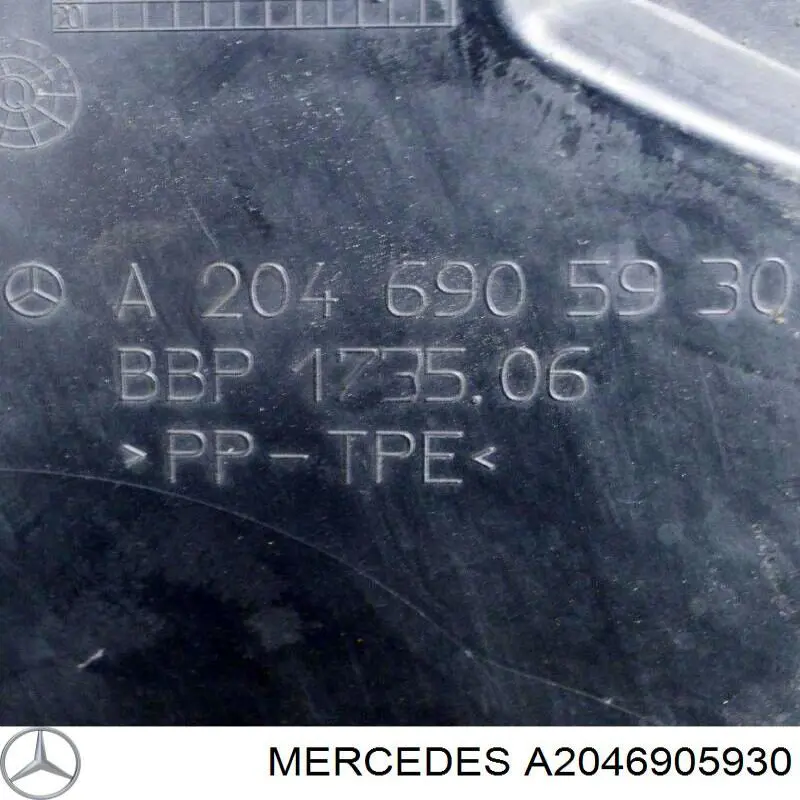 Подкрылок крыла переднего правый передний Mercedes A2046905930 цена, от 51.50 USD