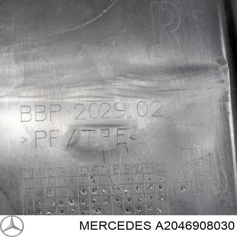 Купить A2046908030 Mercedes Подкрылок передний правый