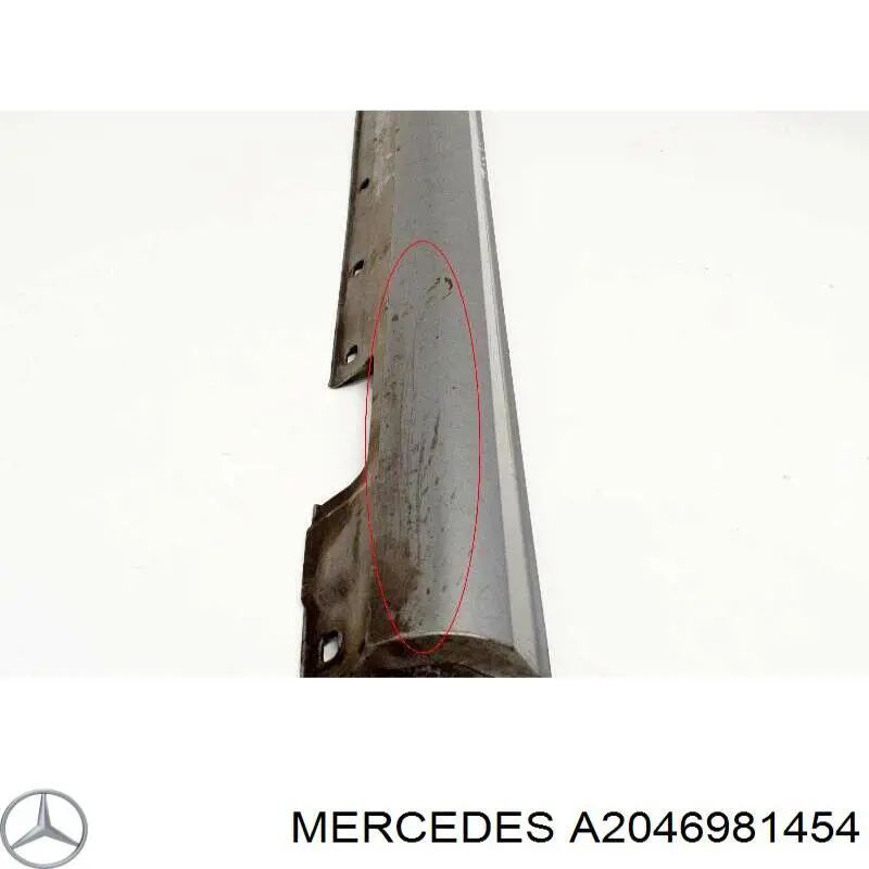 Накладка (молдинг) порога наружная правая Mercedes A20469814549999