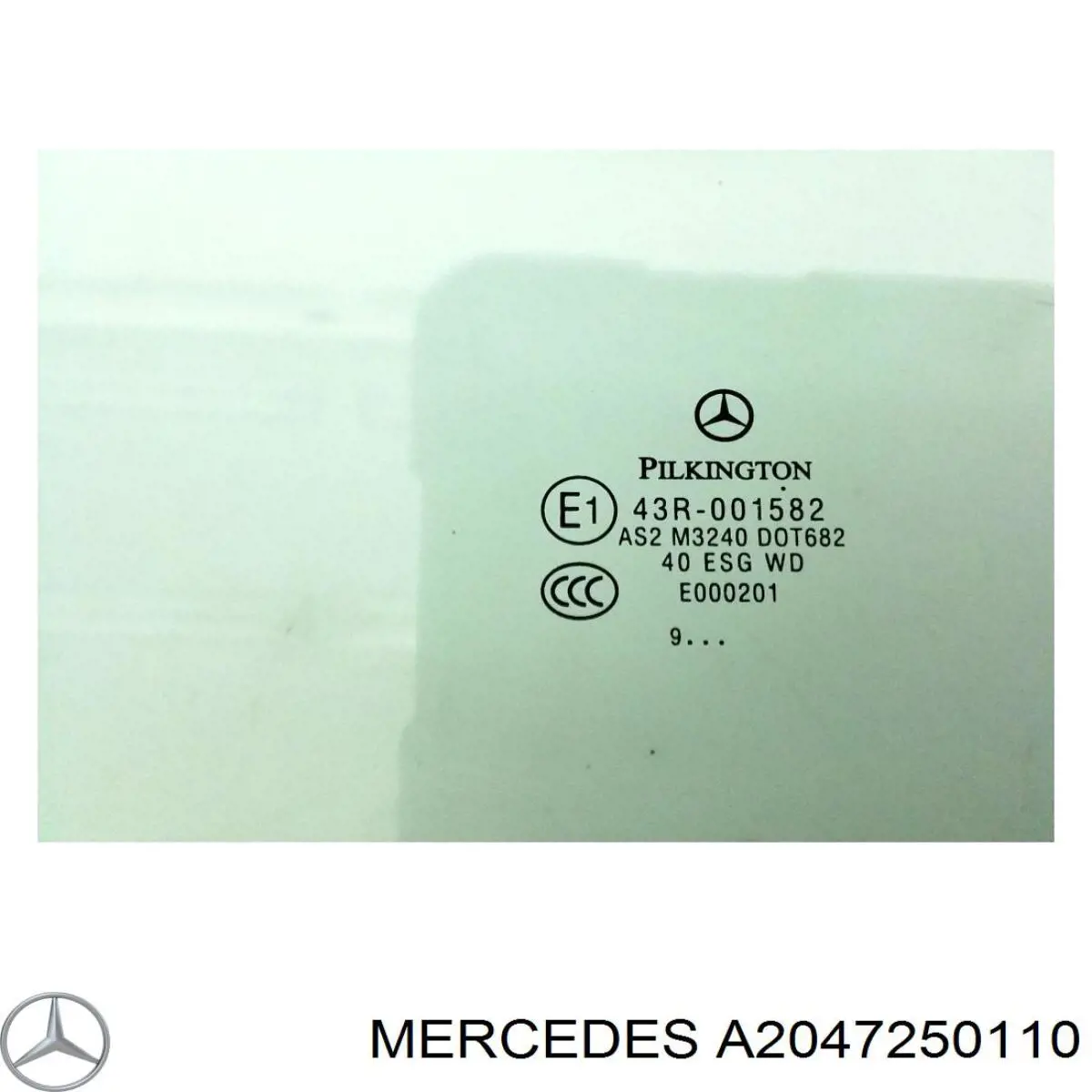 Стекло двери передней левой на Mercedes C (W204)