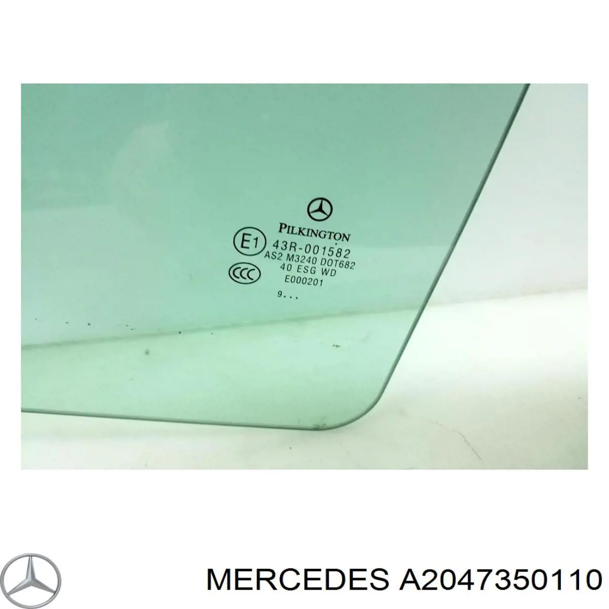 Стекло двери задней левой A2047350110 Mercedes
