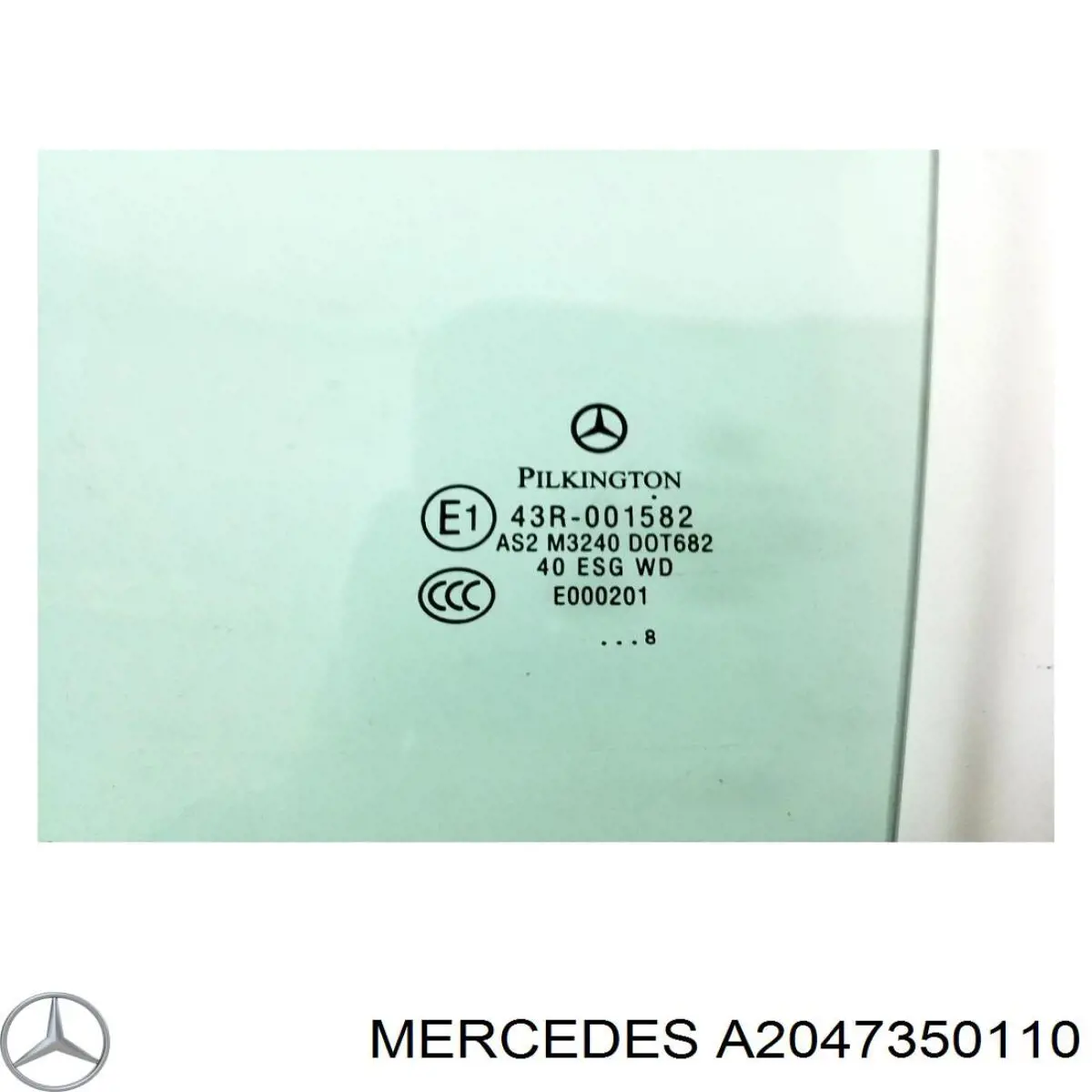 Стекло заднее левое Mercedes A2047350110