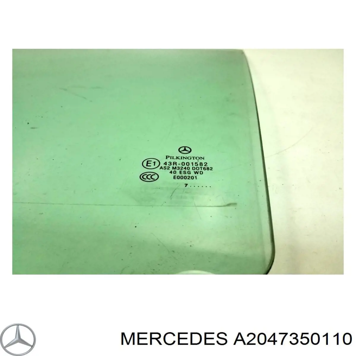 Купить A2047350110 Mercedes Стекло двери задней левой