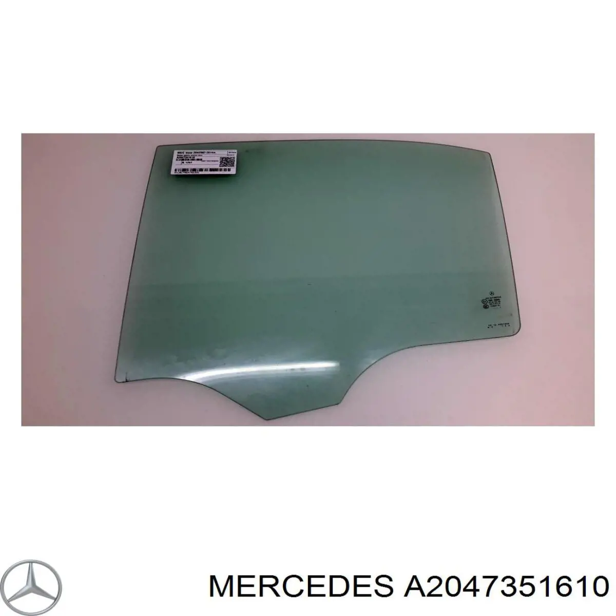 2047351610 Mercedes vidro da porta traseira esquerda