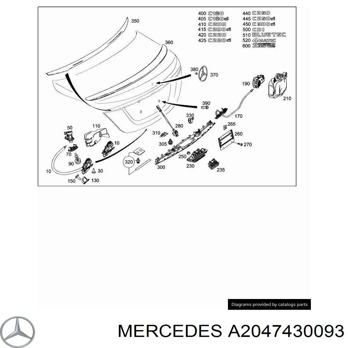  Mercedes A2047430093 цена, от 34.50 USD