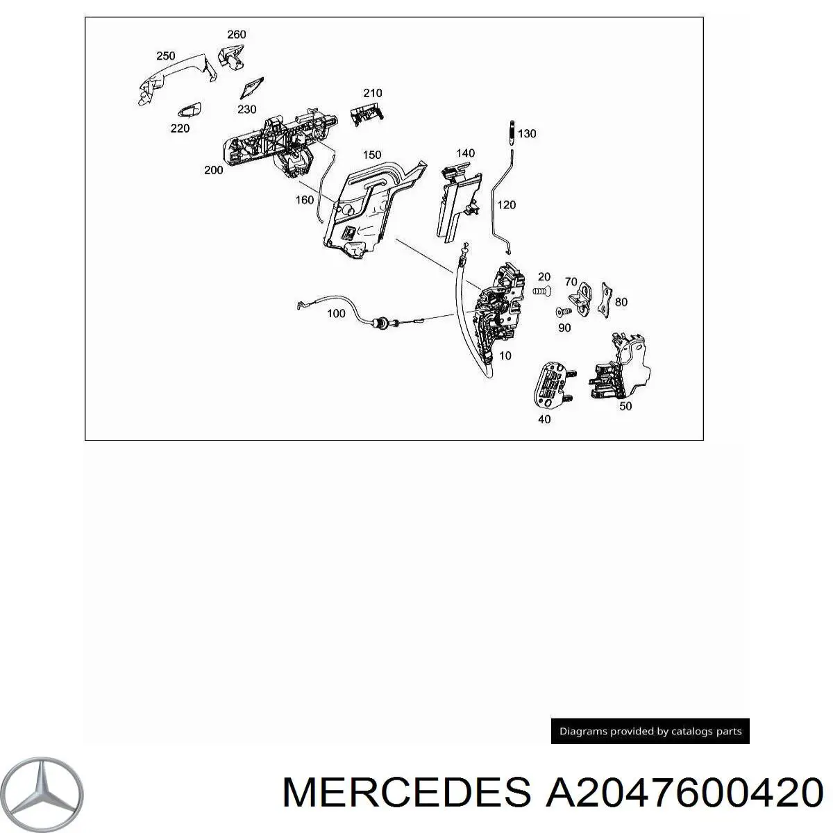 Крышка ручки наружной двери задней правой Mercedes 2047600420 цена, от 3.10 USD