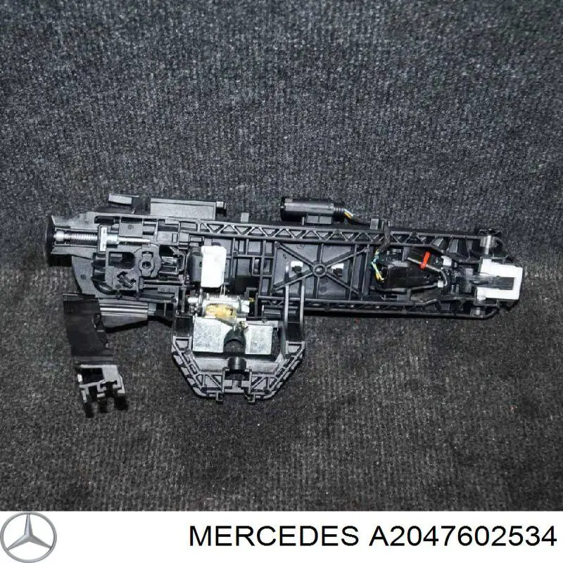 A2047602534 Mercedes suporte de maçaneta externa da porta traseira esquerda