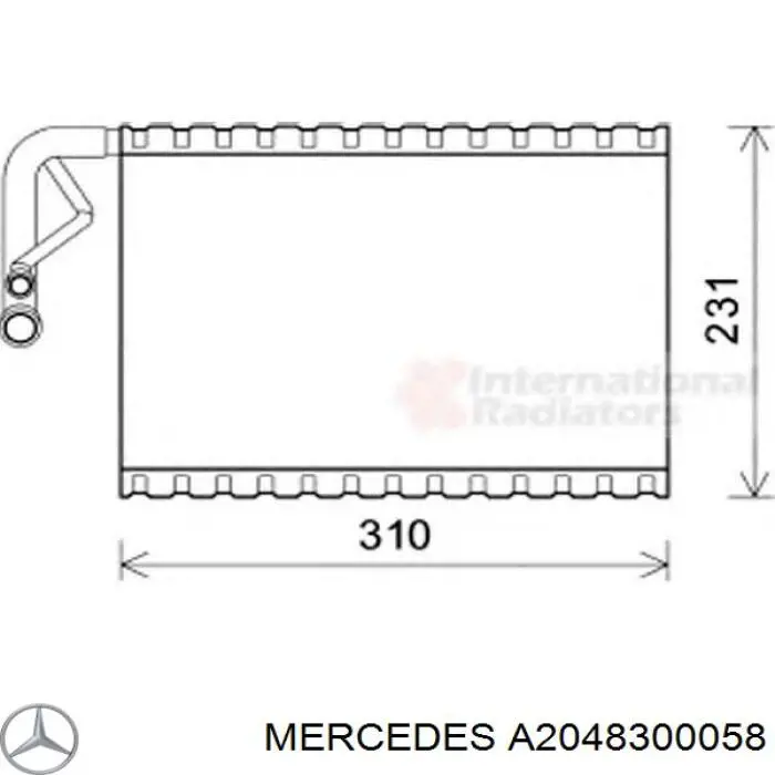 A2048300058 Mercedes испаритель кондиционера