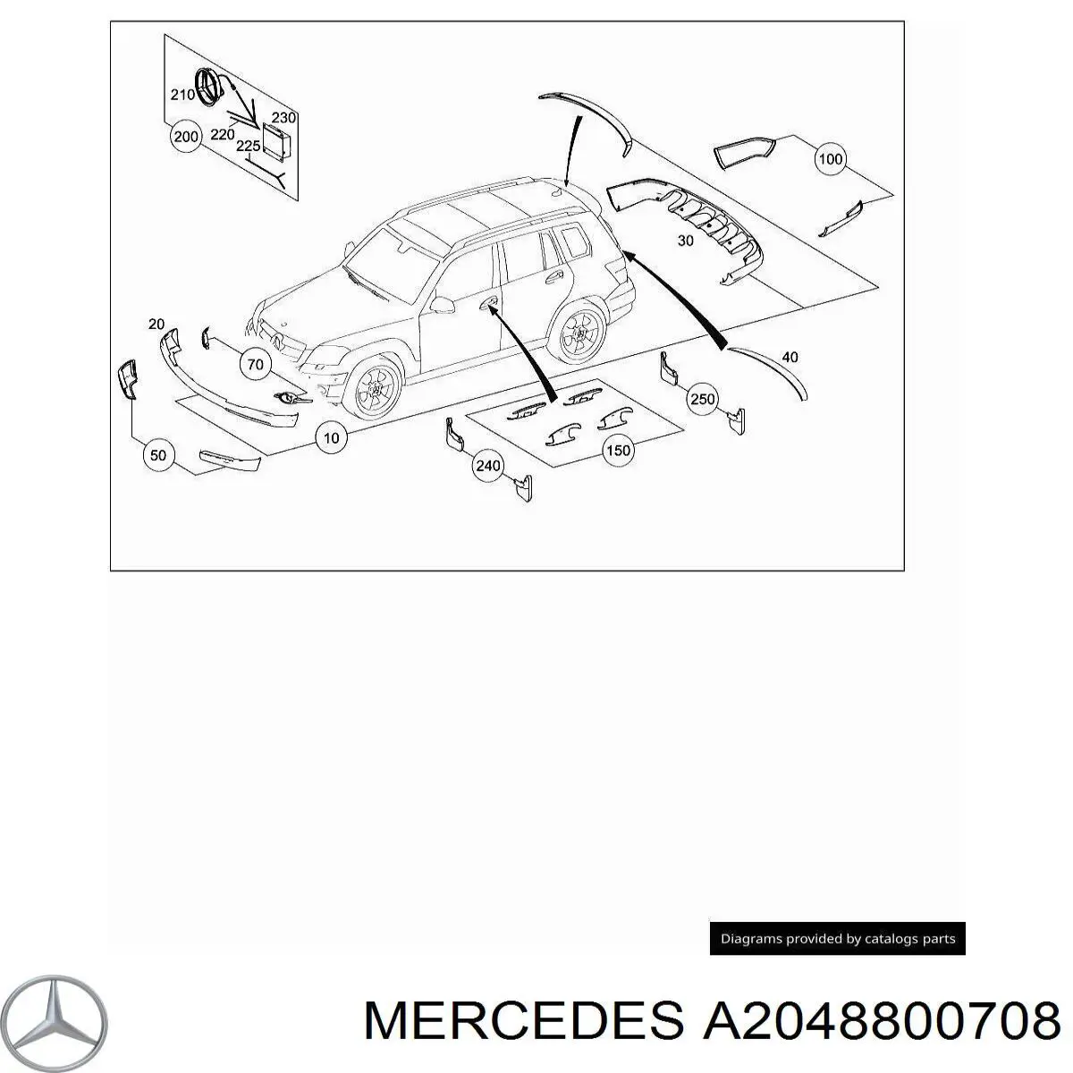 A2048800708 Mercedes 