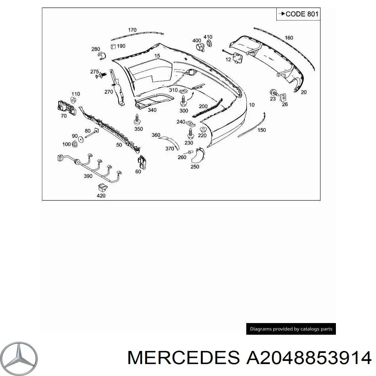  Mercedes A2048853914 цена, от 11.29 USD