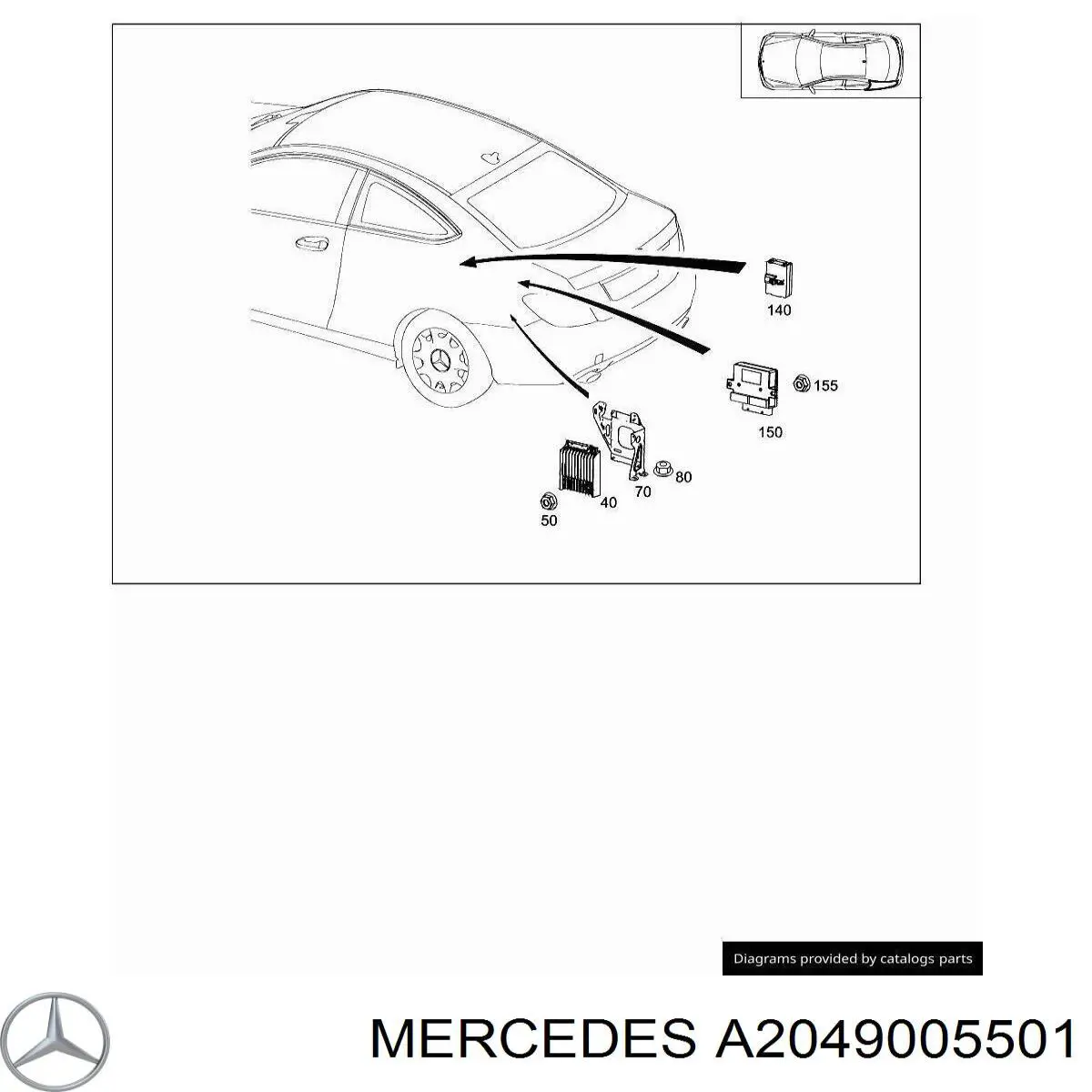 2049004803 Mercedes Блок управления сигналами SAM